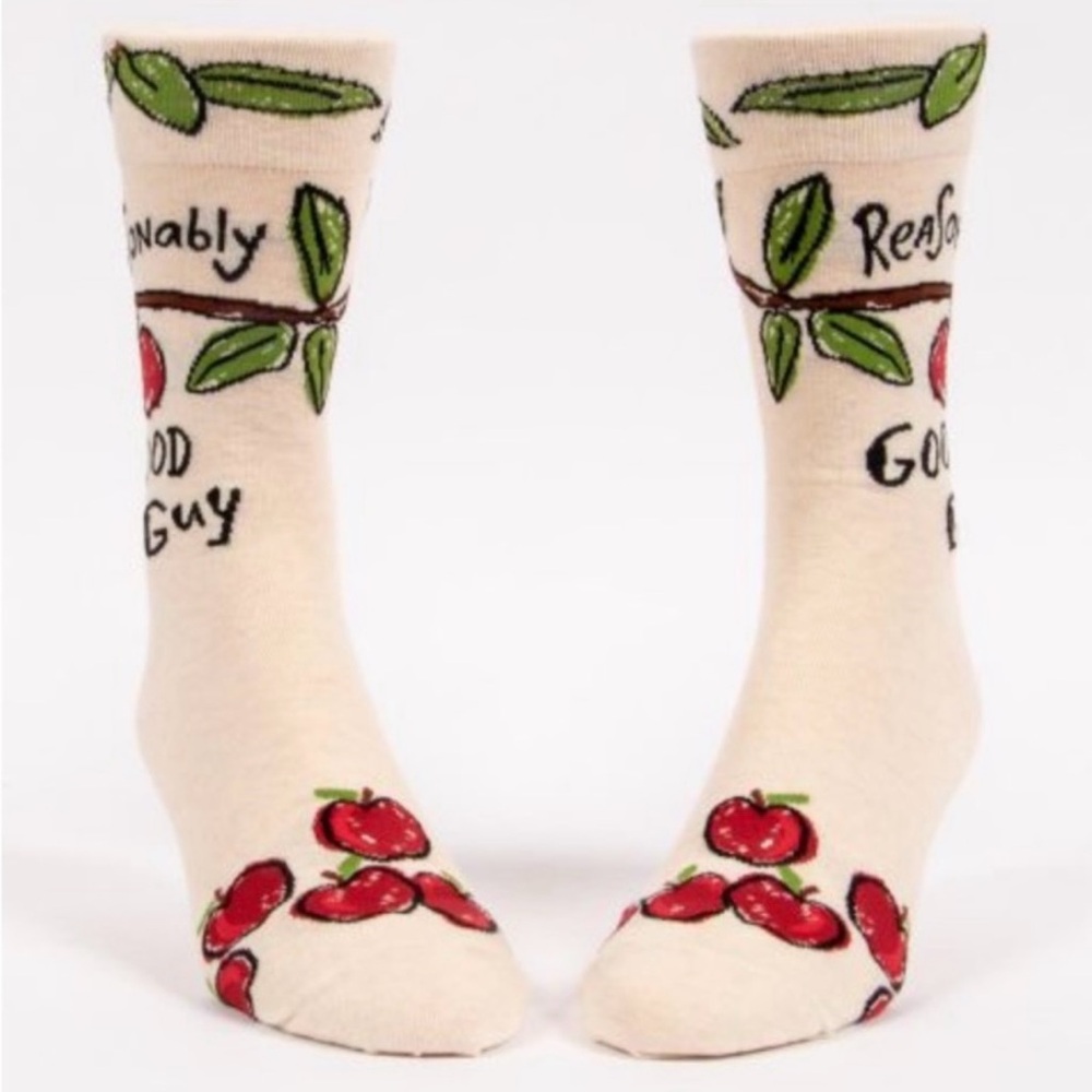 Blue Q Funny Men's Reasonably Good Guy Socks NWT